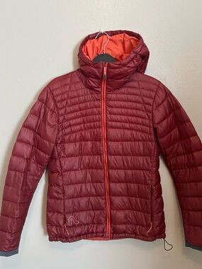 Flylow Women’s Hooded Puffer Jacket - Red/Orange